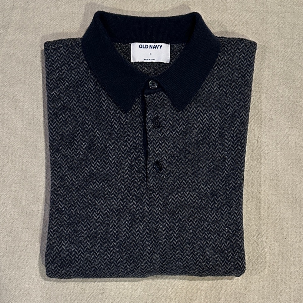Old Navy Men's Navy & Gray Sweater M
